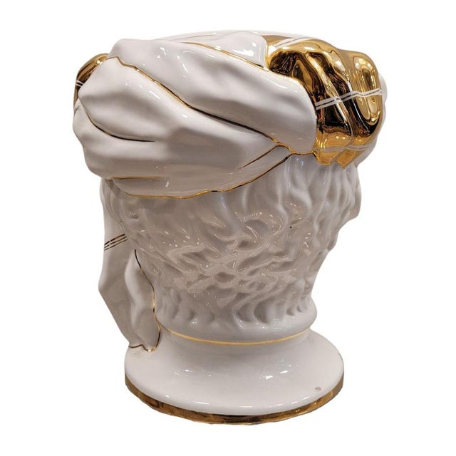 Sicilian Ceramic Testa di Moro Head from Bonsan, Italy, 1990s For Sale - Image 4 of 15