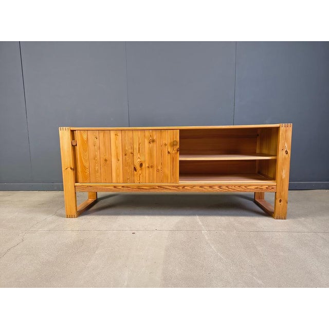 Scandinavian Pine Wood Sideboard, 1960s For Sale - Image 6 of 12