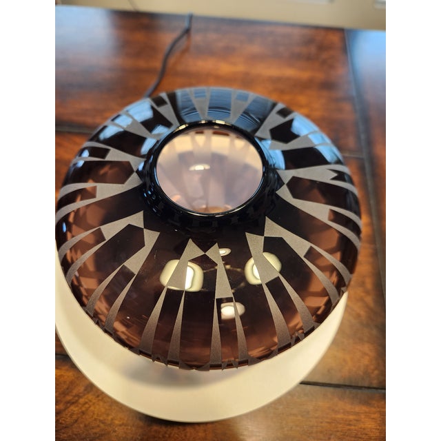 An exceptional, finely crafted studio art glass rose bowl by renowned American glass master Gary Genetti (Warwick, NY)....