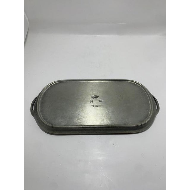 Swedish Pewter Serving Tray with Handles from Schreuder & Olsson, 1954 For Sale - Image 4 of 6
