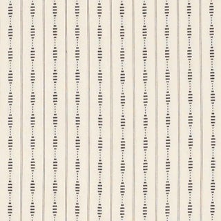 Schumacher Rania Stripe Fabric in Black For Sale