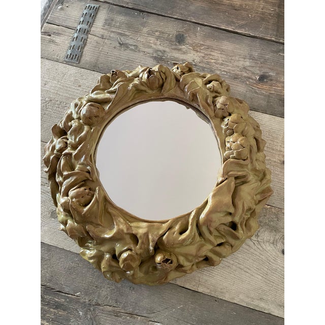 Ceramic Mirror with Artichokes, 2010s For Sale - Image 9 of 9
