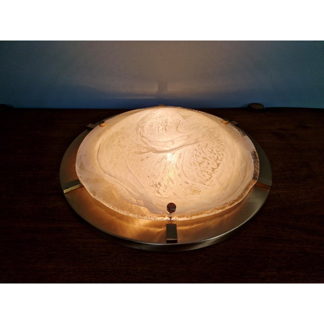 Large Brass and Murano Glass Ceiling Light from Hillebrand Lightning, 1970s For Sale - Image 4 of 18