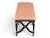 1960s 1960s Louis XVI Style Ebonized Bench With Tufted Coral Jacquard Upholstery For Sale - Image 5 of 10