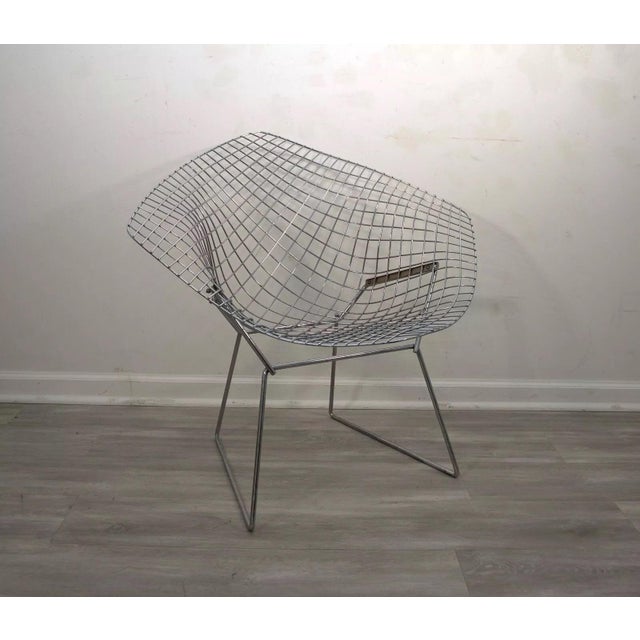 Mid-Century Modern Harry Bertoia for Knoll Wire Diamond Chair Mid Century Modern For Sale - Image 3 of 8
