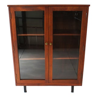Mid Century Walnut Bookcase in the Style of Globe Wernicke For Sale