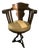Cast Iron and Oak Captains Chair For Sale