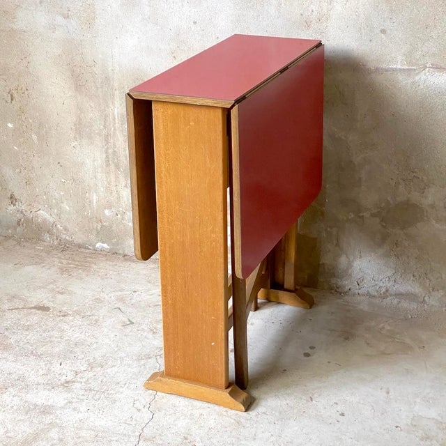 Vintage Red Formica Folding Table, 1980s For Sale - Image 4 of 10