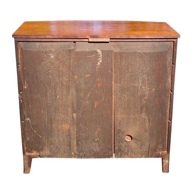 18th Century Antique Massachusetts Mahogany Bow Front Chest of Drawers For Sale - Image 12 of 13