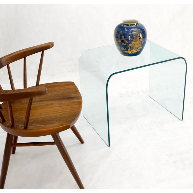 Italian Mid 20th Century Bent Glass End Table Stand For Sale - Image 10 of 13