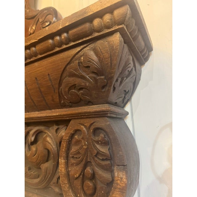 19th Century Oak Mantel With Ornate Carvings For Sale - Image 4 of 18