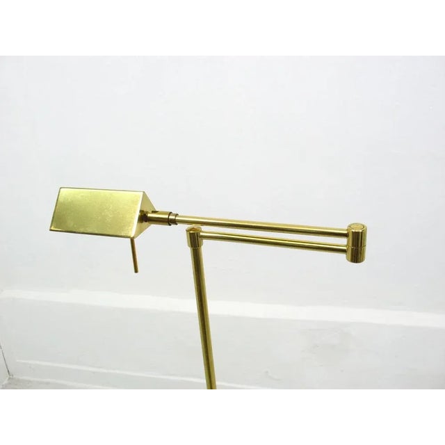 Gold Bankers Stand Lamp, 1970s For Sale - Image 8 of 13