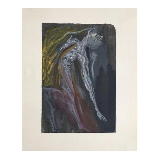 1960 Salvador Dali the Divine Comedy Les Erynnies Woodcut For Sale