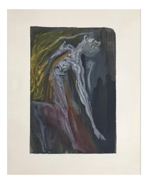 1960 Salvador Dali the Divine Comedy Les Erynnies Woodcut