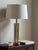 Mid-Century Modern Vintage Mid-Century Modern Tiered Cylindrical Brass Table Lamp For Sale - Image 3 of 18