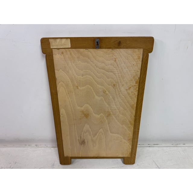Vintage Brutalist Belgian Oak Mirror, 1970s For Sale - Image 10 of 10
