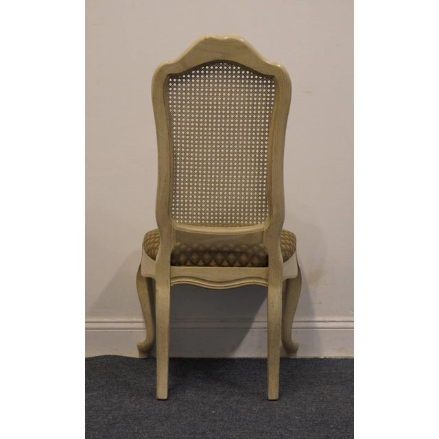 Century Furniture Cream / Off White Painted Contemporary Country French Style Cane Back Dining Side Chair For Sale In Kansas City - Image 6 of 9