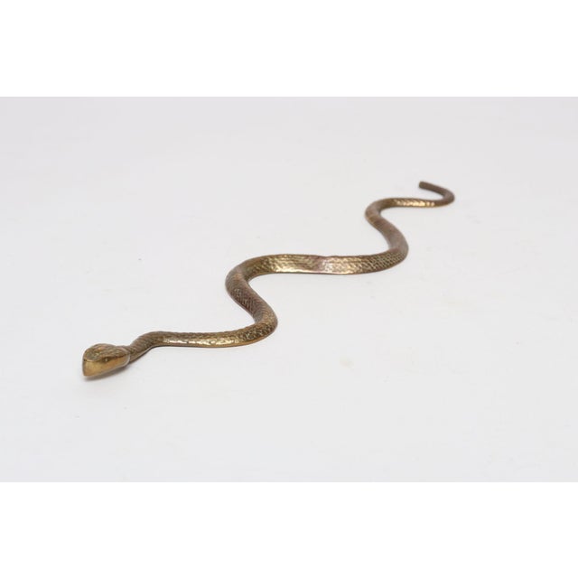 Art Deco Art Deco Hammered Cast Brass Snake Form Serpentine Sculpture For Sale - Image 3 of 14