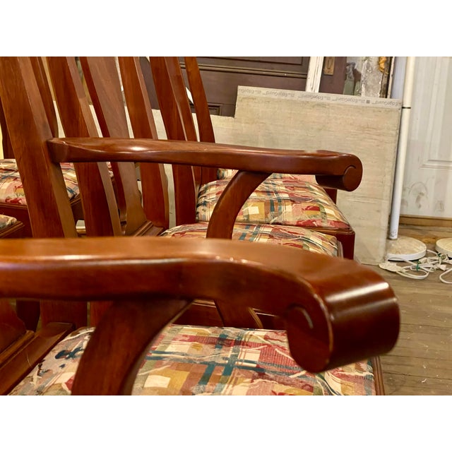 Wood Late 20th Century Henkel Harris Set of 8 Queen Anne Wild Black Cherry Dining Chairs 2 Armchairs For Sale - Image 7 of 12