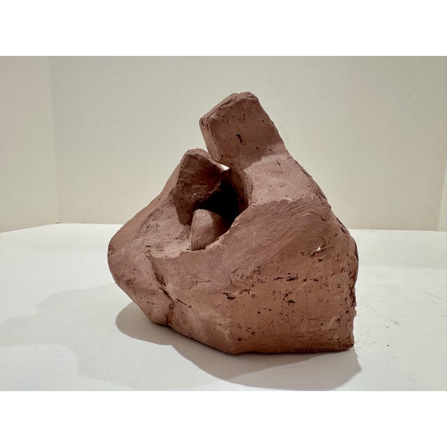 Larry Mohr Terracotta Abstract Family Sculpture Signed From Artist Estate For Sale - Image 4 of 7