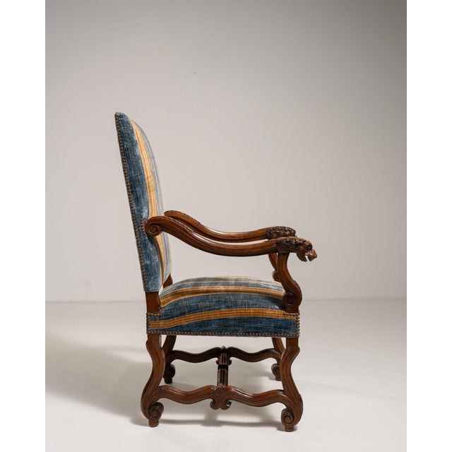 19th Century France Baroque Gold Wood Armchair For Sale - Image 4 of 9