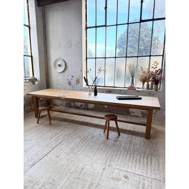 1950s Oak Farmhouse Table, 1950s For Sale - Image 5 of 18