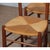 French Straw-Seated Wooden Chairs, 1950s, Set of 4 For Sale - Image 3 of 9