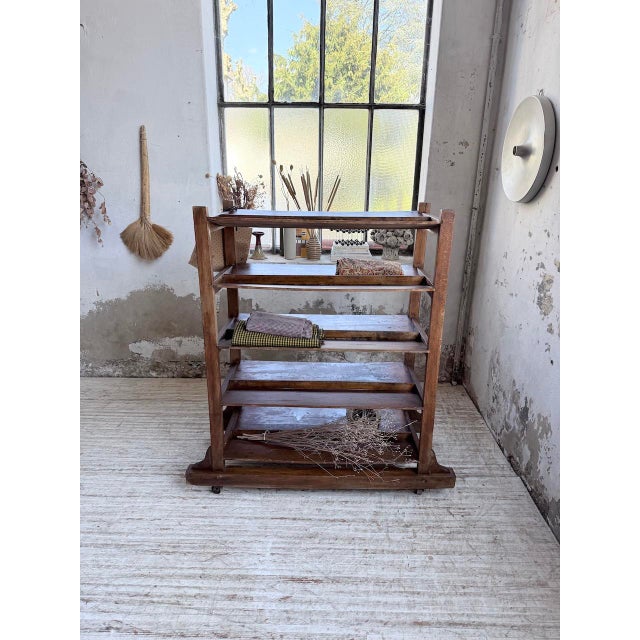 Brown Antique Bakery Shelf, 1950s For Sale - Image 8 of 18