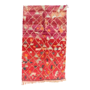 Moroccan Vintage Abstract Rug - 5'3" X 8'11" Ft