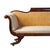 Antique 19th century fine classical American carved mahogany sofa. Solid mahogany with a dark wood finish and a shaped top...
