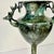 1970s Vintage Neoclassical English Stag Head Faux Verdigris Green Tole Pedestal Urn Vase. For Sale - Image 6 of 15
