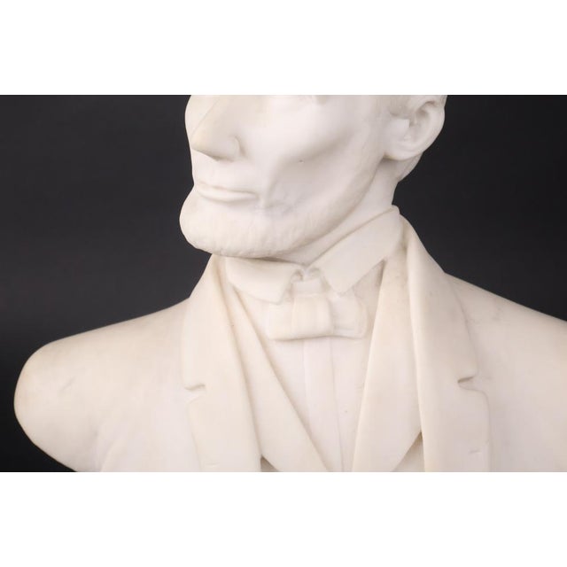 Figurative Early 20th Century Marble Bust of Abraham Lincoln For Sale - Image 3 of 8