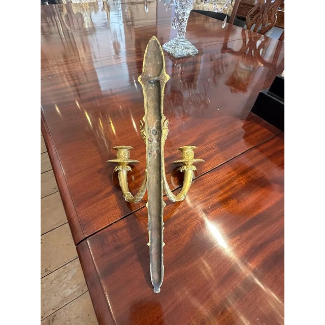 Set of Four Late 18th Century Neoclassical Ormolu Wall Sconces For Sale - Image 11 of 12