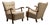 Swedish Modern Arm Lounge Chairs in Linen & Birch, Pair For Sale