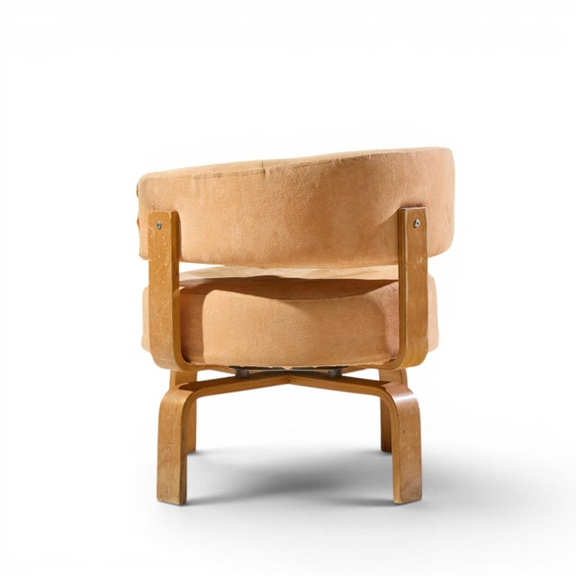 Brown Carina Bengs for Ikea Fridene Mid Century Swedish Bentwood Swivel Lounge Chairs - Pair For Sale - Image 8 of 12