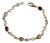 14k Gold Gemstone Link Bracelet Made in Italy For Sale