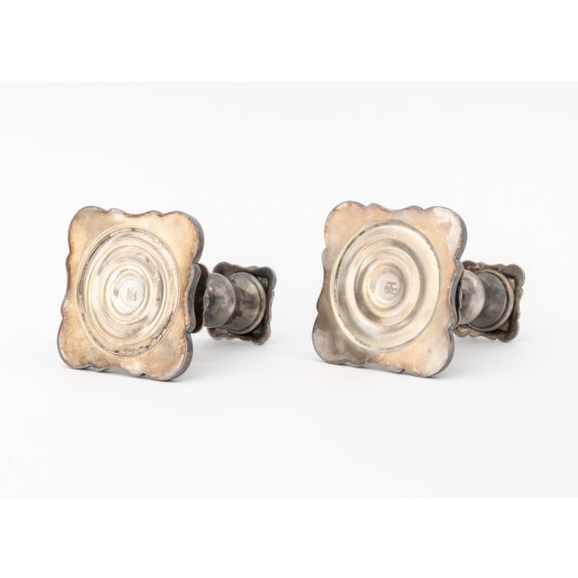Metal Viners of Sheffield Silverplate Candlesticks, Pair For Sale - Image 7 of 8
