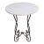 Mid 20th Century Round 21 In. Marble Wrought Iron Side Table For Sale