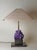 Amethyst Table Lamp in Brass with Silk Lampshade, 1970s For Sale - Image 6 of 18