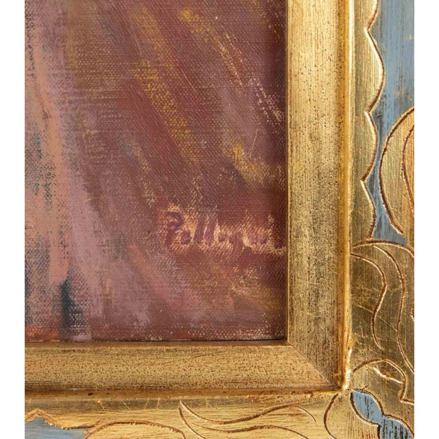 Modern Sirio Pellegrini, Portrait of Woman, Oil on Board, 1960s For Sale - Image 3 of 5