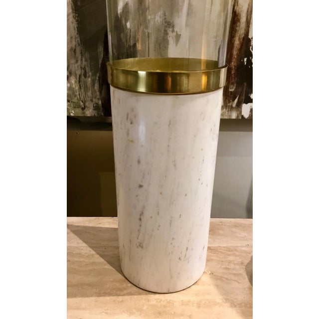 Contemporary Arteriors Lucy Large Marble Hurricane For Sale - Image 3 of 6