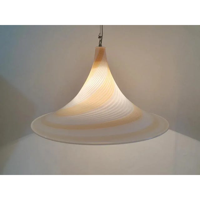Murano Glass Swirl Pendant Lamp, 1970s For Sale - Image 3 of 12