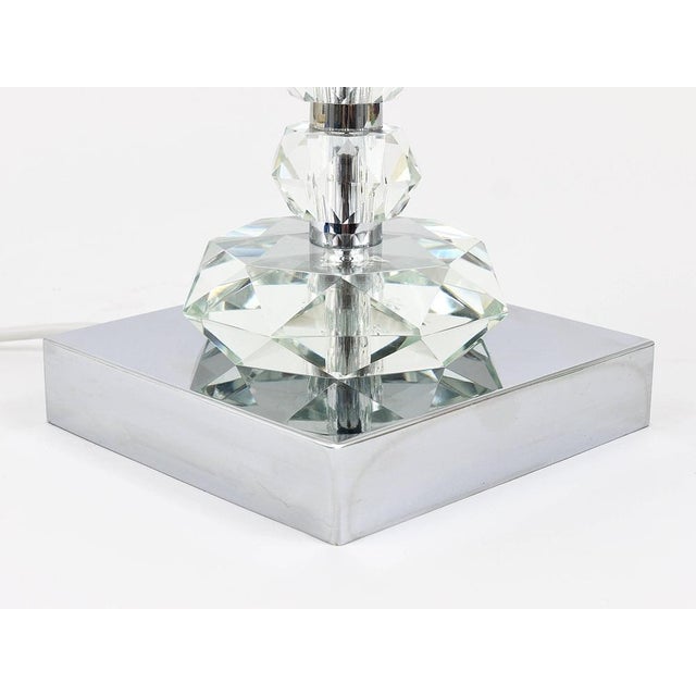 Two beautiful table or side lamp bases, executed in the 1970s by Bakalowits & Söhne, Austria. The lamps have square...