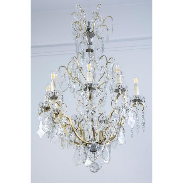 19th Century French Cut Crystal 16 Light Chandelier, 1890s For Sale - Image 11 of 12