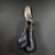 Rare Flores Black Leather Boxing Gloves c.1950 For Sale - Image 4 of 4