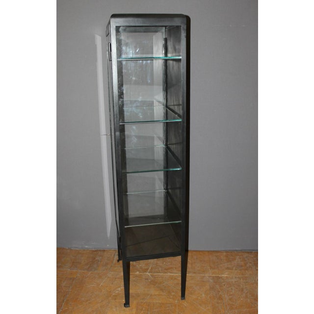 Black Lacquered Iron Display Case, 1950 For Sale - Image 6 of 16