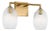 Hable by Visual Comfort Studio Serafina 2-Light Vanity Sconce in Satin Brass Gold Finish For Sale