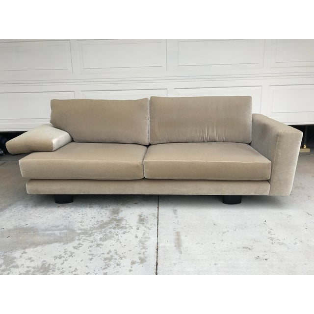 Mauro Lipparini for Saporiti Italia Mohair Sofa For Sale - Image 9 of 10