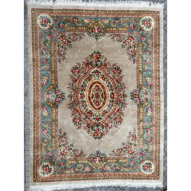 Exquisite Large Chinese Rug with Stunning French Savonnerie and Aubusson Style Floral Design Discover the elegance of this...