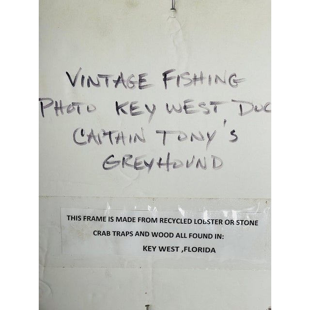 2000 - 2009 Vintage Florida Fishing West Key Coastal Photograph in Rustic Barnacles Frame For Sale - Image 5 of 6